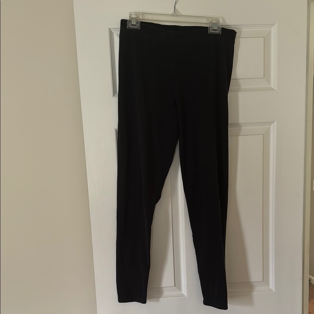 PINK Black Cotton Leggings